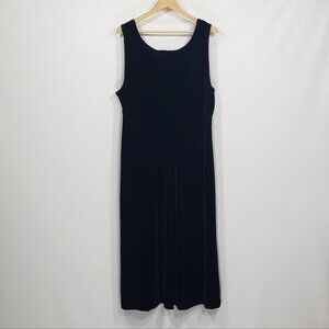 Vintage Ronnie Nicole II  By Ouida  Black Velvet Sleeveless Maxi Dress  22W